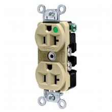 Hubbell Wiring Device-Kellems HBL8300ILI - DUP RCPT, HG, 20A 125V, 5-20R, IL, IV