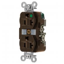 Hubbell Wiring Device-Kellems HBL8300 - DUP RCPT, HG, 20A 125V, 5-20R, BR