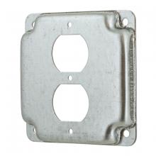 Hubbell Wiring Device-Kellems HBL902C - 4SQ EXP COVER - DUPLEX RECEP