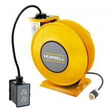 Hubbell Wiring Device-Kellems HBLI35123R20M1Y - IND REEL, W/(1) DPLX, BLK, 35', 12/3, Y