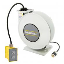Hubbell Wiring Device-Kellems HBLI45123R20 - IND REEL, W/(1) DPLX, 45' SJO, 12/3, WH