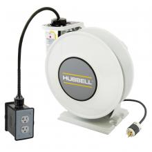 Hubbell Wiring Device-Kellems HBLI45123R220M1K - REEL (2) DPLX, BLK, MESH, 45', 12/3, WH