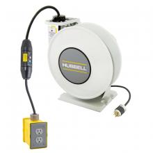 Hubbell Wiring Device-Kellems HBLI45143GF215 - IND REEL, W/GF & (2) DPLX, 45', 14/3, WH