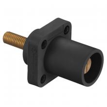 Hubbell Wiring Device-Kellems HBLMRSBK - SINGLEPOLE, 300/400A MALE STUD RECEP, BK