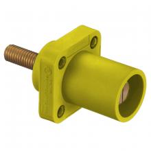 Hubbell Wiring Device-Kellems HBLMRSY - SINGLEPOLE, 300/400A MALE STUD RECEP, YL