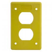 Hubbell Wiring Device-Kellems HBLP8FSY - DUPLEX, NON-MET FS COVER PLATE, YELLOW