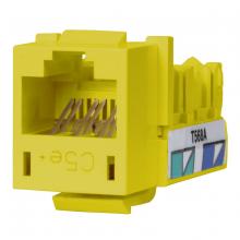 Hubbell Wiring Device-Kellems HXJ5EY25 - JACK, HXJ,CAT5E,8POS,UNI A/B,YL,25PK
