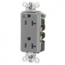 Hubbell Wiring Device-Kellems IG2162GY - STYLE DUP RCPT, IG, 20A 125V, 5-20R, GY