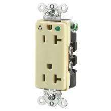 Hubbell Wiring Device-Kellems IG2182I - STYLE HG DUP RCPT,IG,20A 125V, 5-20R, IV
