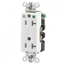 Hubbell Wiring Device-Kellems IG2182WA - STYLE HG DUP RCPT,IG,20A 125V, 5-20R, WH