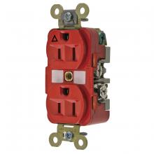 Hubbell Wiring Device-Kellems IG5262R - DUP RCPT, IG, 15A 125V, 5-15R, RD