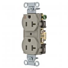 Hubbell Wiring Device-Kellems IG5352GY - COMM  20A SIDE & BACK WIRED IG DUP GY