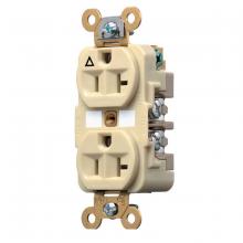 Hubbell Wiring Device-Kellems IG5362I - DUP RCPT, IG, 20A 125V, 5-20R, IV
