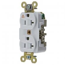 Hubbell Wiring Device-Kellems IG5362W - DUP RCPT, IG, 20A 125V, 5-20R, WH