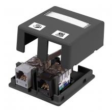 Hubbell Wiring Device-Kellems ISB2BK - HOUSING, SURFACE MOUNT,2 PORT,BK
