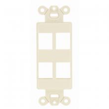 Hubbell Wiring Device-Kellems ISF4EI - PLATE, DECORATOR FRAME,4PORT,EI