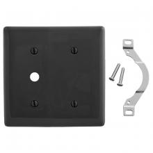 Hubbell Wiring Device-Kellems NP1214BK - WALLPLATE, 2-G, 1) BLNK 1) .406" OPN, BK