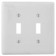 Hubbell Wiring Device-Kellems NPJJ2W - WALLPLT JUMBO 2G TOGGLE WH