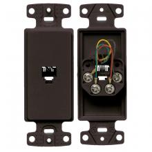 Hubbell Wiring Device-Kellems NS770 - PLATE, FRAME,W/JK,6POS,4CON,S/TERM,BN