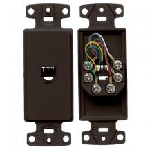Hubbell Wiring Device-Kellems NS771 - PLATE, FRAME,W/JK,6POS,6CON,S/TERM,BN