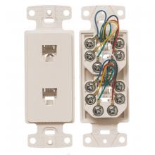 Hubbell Wiring Device-Kellems NS772LA - PLATE, FRAME,W/2JKS,6POS,6CON,S/TERM,LA