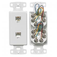 Hubbell Wiring Device-Kellems NS772W - PLATE, FRAME,W/2JKS,6POS,6CON,S/TERM,WH