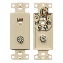Hubbell Wiring Device-Kellems NS783I - PLATE, FRAME,W/F-CONN/6POS,6CON,S/TRM,EI