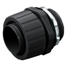 Hubbell Wiring Device-Kellems P125NBK - STRAIGHT MALE LT CONN 1 1/4 IN NM BLACK