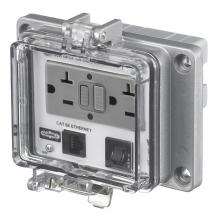 Hubbell Wiring Device-Kellems PR205EB - IE, NEMA 12/4,CAT5E,15A GFCI,3A CIRC BRK