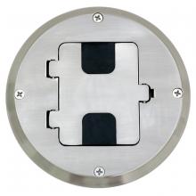 Hubbell Wiring Device-Kellems RF515NI - FLOOR BOX KIT, WOOD FLR TYPE, NICKEL