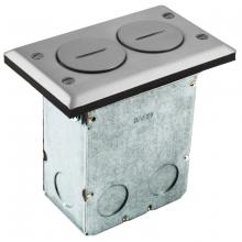 Hubbell Wiring Device-Kellems RF6500NI - FLOOR BOX KIT, 15A DUPLEX, NICKEL PLATE