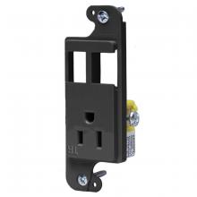 Hubbell Wiring Device-Kellems RJ65BKTR - JLOAD 15A RECEPT TR & 2 PORTS, BLACK