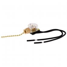 Hubbell Wiring Device-Kellems RL121 - PULL CHAIN SPST SWITCH 6A 125V BRASS