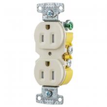 Hubbell Wiring Device-Kellems RR15SLATRX - RCPT DUP TR 15A 125V BACK/SIDE LA