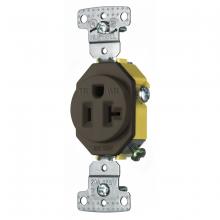 Hubbell Wiring Device-Kellems RR201WRTR - RESI SGL RCPT, 20A 125V,WR,TR, BR