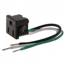 Hubbell Wiring Device-Kellems RR374 - RECEPT SINGLE 5-15 SNAP IN BLACK