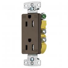 Hubbell Wiring Device-Kellems RRD15SWRTR - RCPT DUP DEC WR,TR 15A125V ,BR