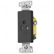 Hubbell Wiring Device-Kellems RRD201BKTR - RESI SGL RCPT, 20A 125V, DEC, TR, BK
