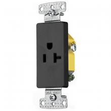 Hubbell Wiring Device-Kellems RRD201BK - RESI SGL RCPT, 20A 125V, S GRND, DEC, BK
