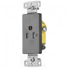 Hubbell Wiring Device-Kellems RRD201GYTR - RESI SGL RCPT, 20A 125V, DEC, TR, GY