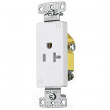 Hubbell Wiring Device-Kellems RRD201WTR - RESI SGL RCPT, 20A 125V, DEC, TR,WH