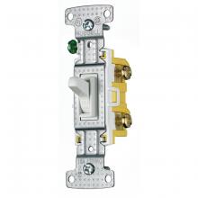 Hubbell Wiring Device-Kellems RS315ILW - RESI TOG SWITCH, 3 WAY IL, 15A 120V, WH