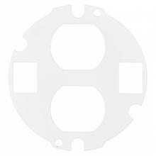 Hubbell Wiring Device-Kellems S1R4SP2X2DUPLEX - S1R 4, SUB-PLATE, 1 DUPLEX & 2 KEYSTONE