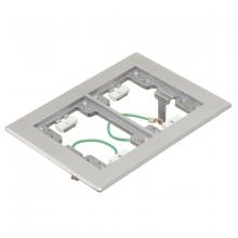 Hubbell Wiring Device-Kellems SA3084WB - FLAT FLANGE, 2-G, RECT, ALU, BEVEL EDGE