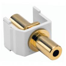 Hubbell Wiring Device-Kellems SF35GFFW - SNAP-FIT, KEYSTONE,3.5MM,F/F,GOLD,WH