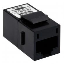 Hubbell Wiring Device-Kellems SFC5EBK - SNAP-FIT, INLINE COUPLER,SLIM,CAT5E,BK