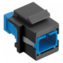 Hubbell Wiring Device-Kellems SFFSCSBEBK - FIBER, SNAP-FIT,FLSH,SC SMPLX,BE,ZIRC,BK
