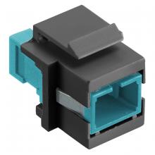 Hubbell Wiring Device-Kellems SFFSCSAQBK - FIBER, SNAP-FIT,FLSH,SC SMPLX,AQ,ZIRC,BK