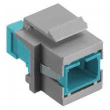 Hubbell Wiring Device-Kellems SFFSCSAQG - FIBER, SNAP-FIT,FLSH,SC SMPLX,AQ,ZIRC,GY