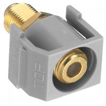 Hubbell Wiring Device-Kellems SFGRFGY - SNAP-FIT, F CONN,RECESSED,GY